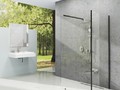 ST Walk-In Corner 1100 x 800 x 2000 черный + транспарент
